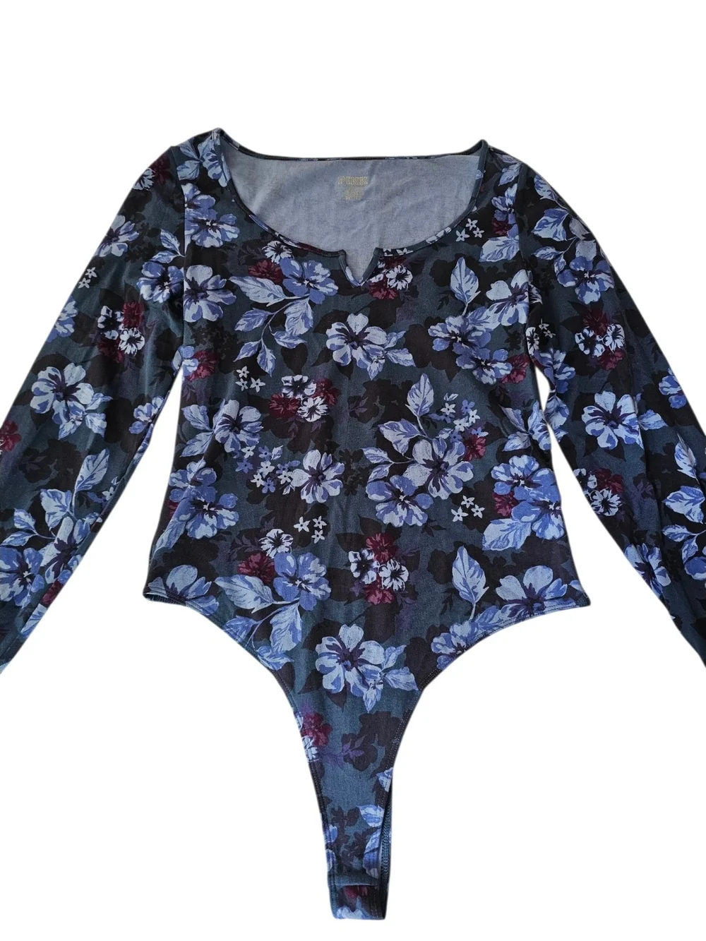 NWOT Victoria's Secret PINK Long Sleeve Bodysuit 3-Pack Bundle Size Large